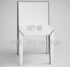Modern pure white backed chair