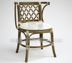 White hollow wicker chair