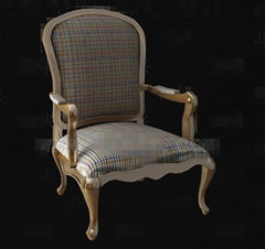 Lattice fabric wooden chair