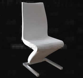 White personality bent chair