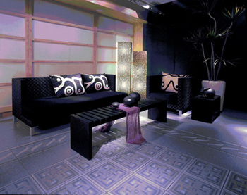 Dark color sofa 3D model