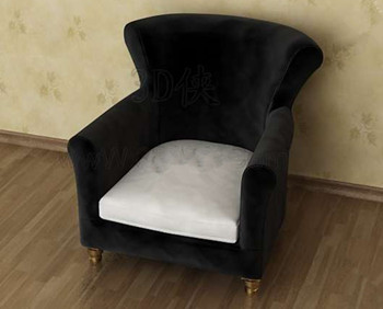 Black and casual sofa armchair
