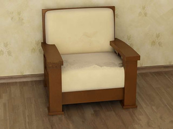 Light brown comfortable single sofa