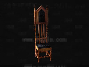 The unique shape wooden chair