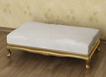 White soft and long single sofa