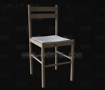 Simple wooden back-rest chair