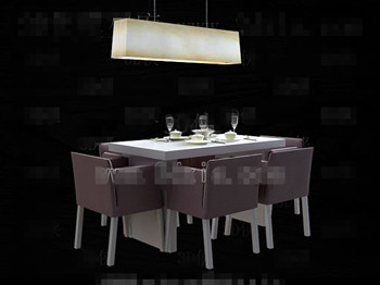 Modern comfortable purple dining table