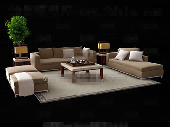 Simple and elegant sofa combination