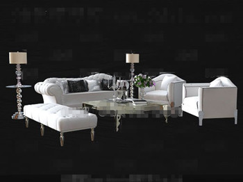 Modern cortical white sofa combination