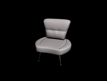 White simple and comfortable chair