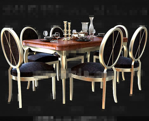 Comfortable modern wooden dining table