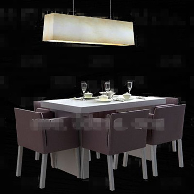 Light purple cozy dining table combination