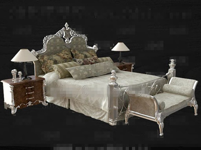 European style modern double bed