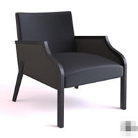 Modern black high back armchair