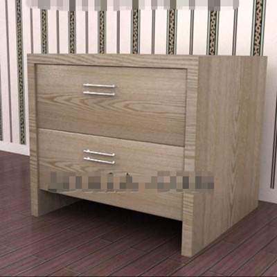 Dark wooden drawers bedside cabinet