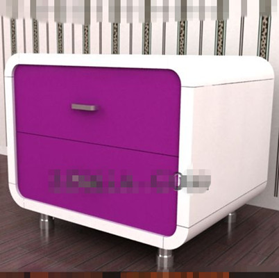 Purple fashion bedside cabinet