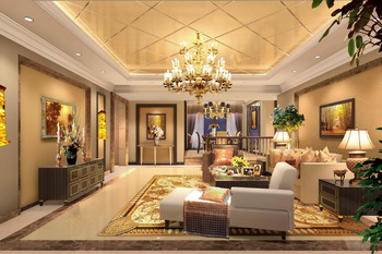 Luxury golden extravagance living room