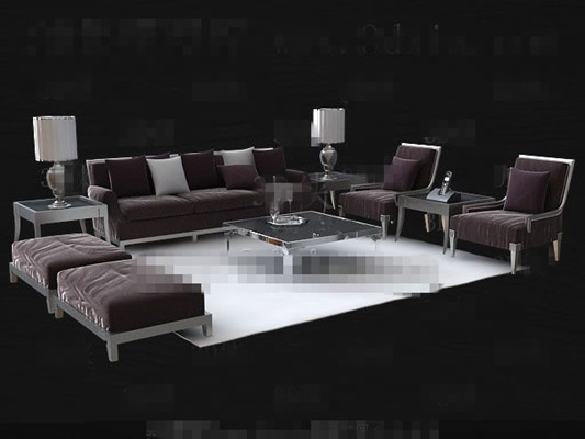 Fashion purple sofa combination