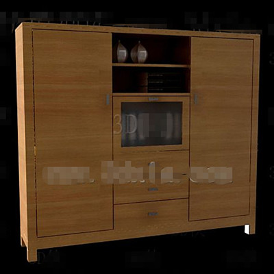 Glass and wooden doors combinations cabinet