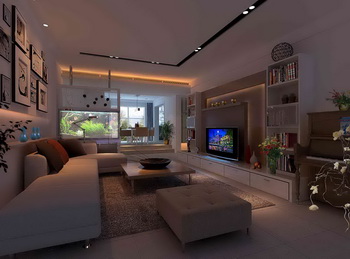 Simple white single living room