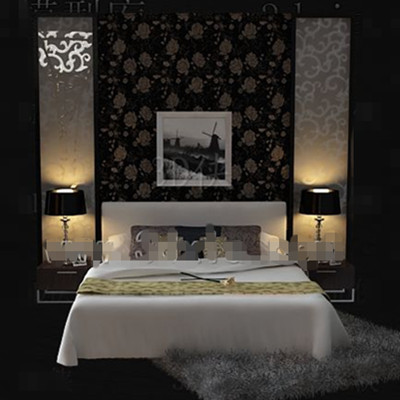 White warm and beautiful Double bed