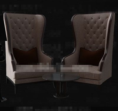 Light brown European single sofa chairs