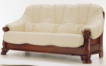 European-style leather sofa -3
