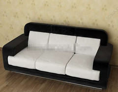 Modern black and white three seats sofa