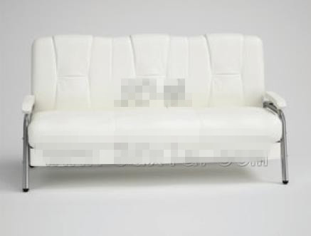 Modern simple pure white three seats sofa