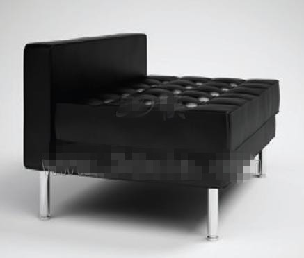 Modern fashion pure black sofa