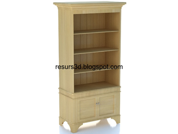 Modern wooden cabinet 3D model