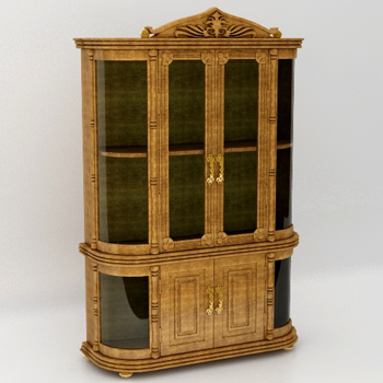 European-style clear glass cabinet