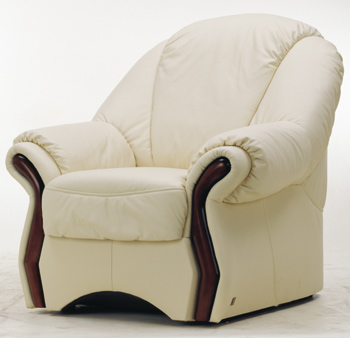 Modern personalized white single leather sofa