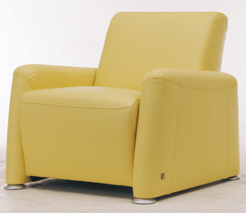 European-style single leather sofa