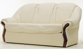European-style white leather sofa 3D Model