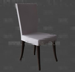 Simple white wooden chair