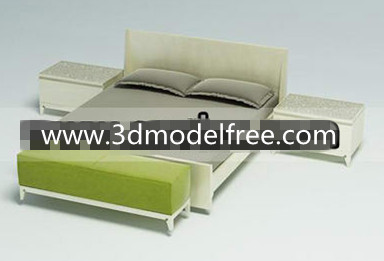 Wooden simple bed combination
