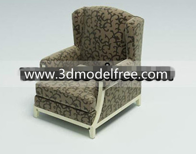 Wooden bottom fabric single sofa