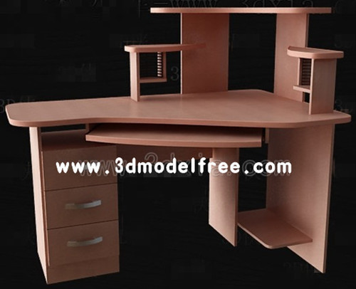 Brown versatile computer desk