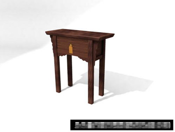 3D Model of Chinese retro wood cabinet