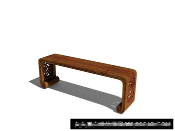 Chinese carved wood tables 3D model