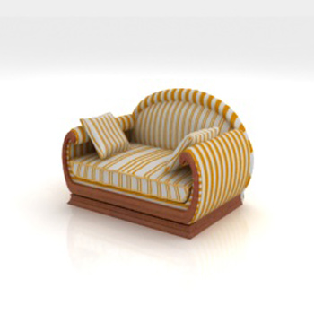 Country Single leisure sofa 3D model