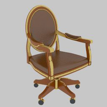Leather swivel chair 3D Model