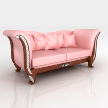 European beautiful people pink sofa 3D model
