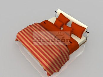 Simple 3D model of household fabric bed