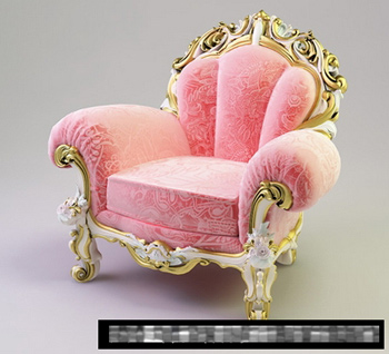 Princess single sofa 3D model