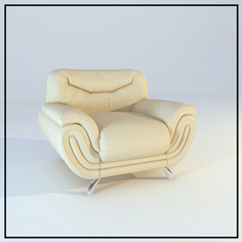 Leather single sofa model