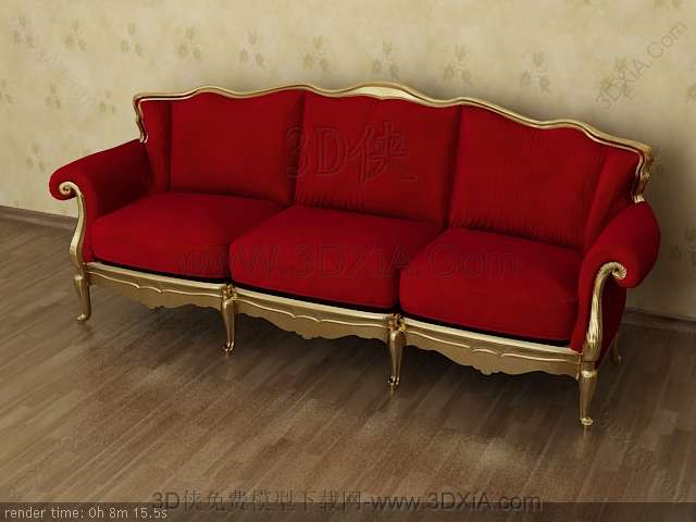 Multiplayer cloth art sofa 3D models-7