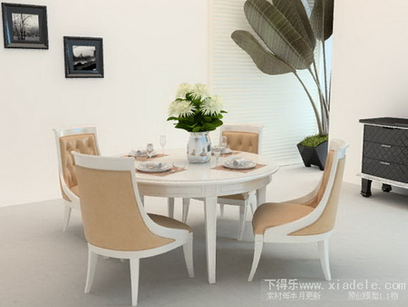 European-style combination of table and chairs-3
