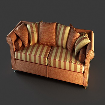 European leather sofa cushions household 3D models
